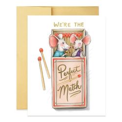 We're Perfect Match Romatic Valentine's Day Greetings Cards