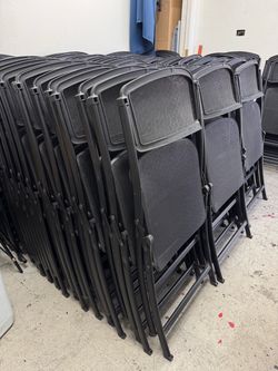 Mity-Lite Mesh One Folding Chair, Black Chairs ($15 Each)