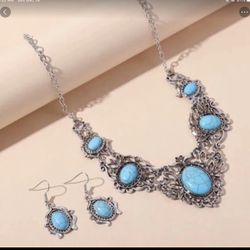 Tibetan Turquoise Jewelry Set