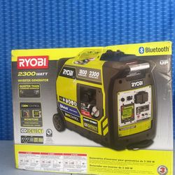 RYOBI 2,300-Watt Recoil Start Bluetooth Super Quiet Gasoline Powered Digital Inverter Generator with CO Shutdown Sensor