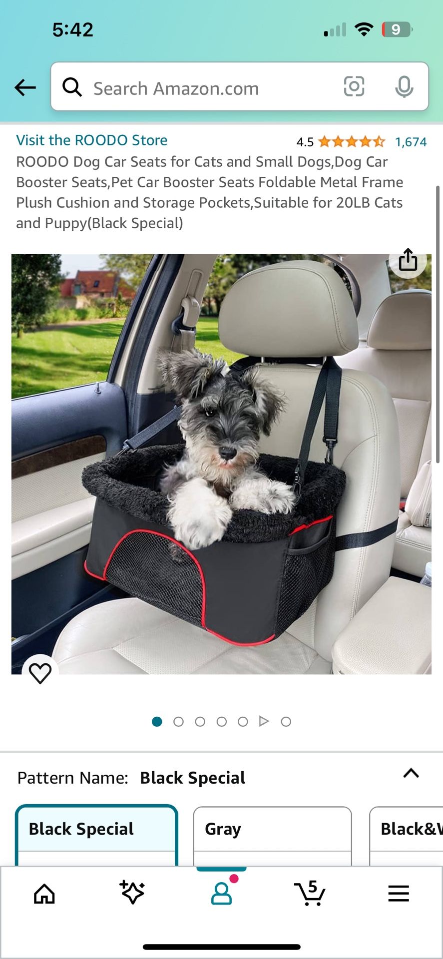 Dog Car Seat 