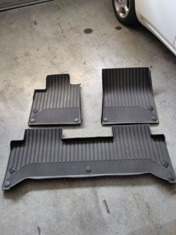 Black Rubber All-Weather Rivian R1T Floor Mats Set