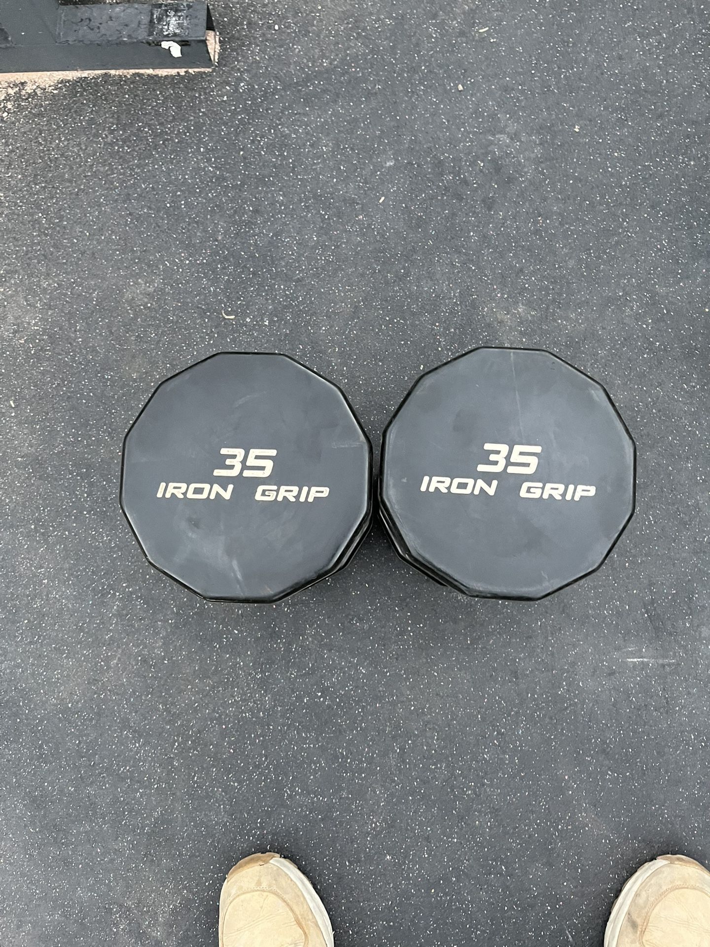 Iron Grip 35lb Urethane Dumbbell Set Weights