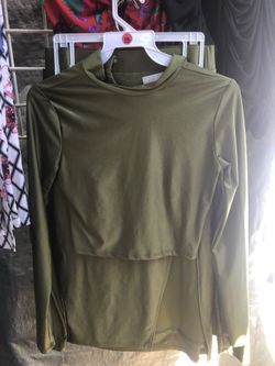Silky olive green two piece