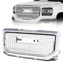 LA Zona Auto Parts 16 17 and 18 GMC Sierra Chrome Grille parrilla cromada grill no emblem  