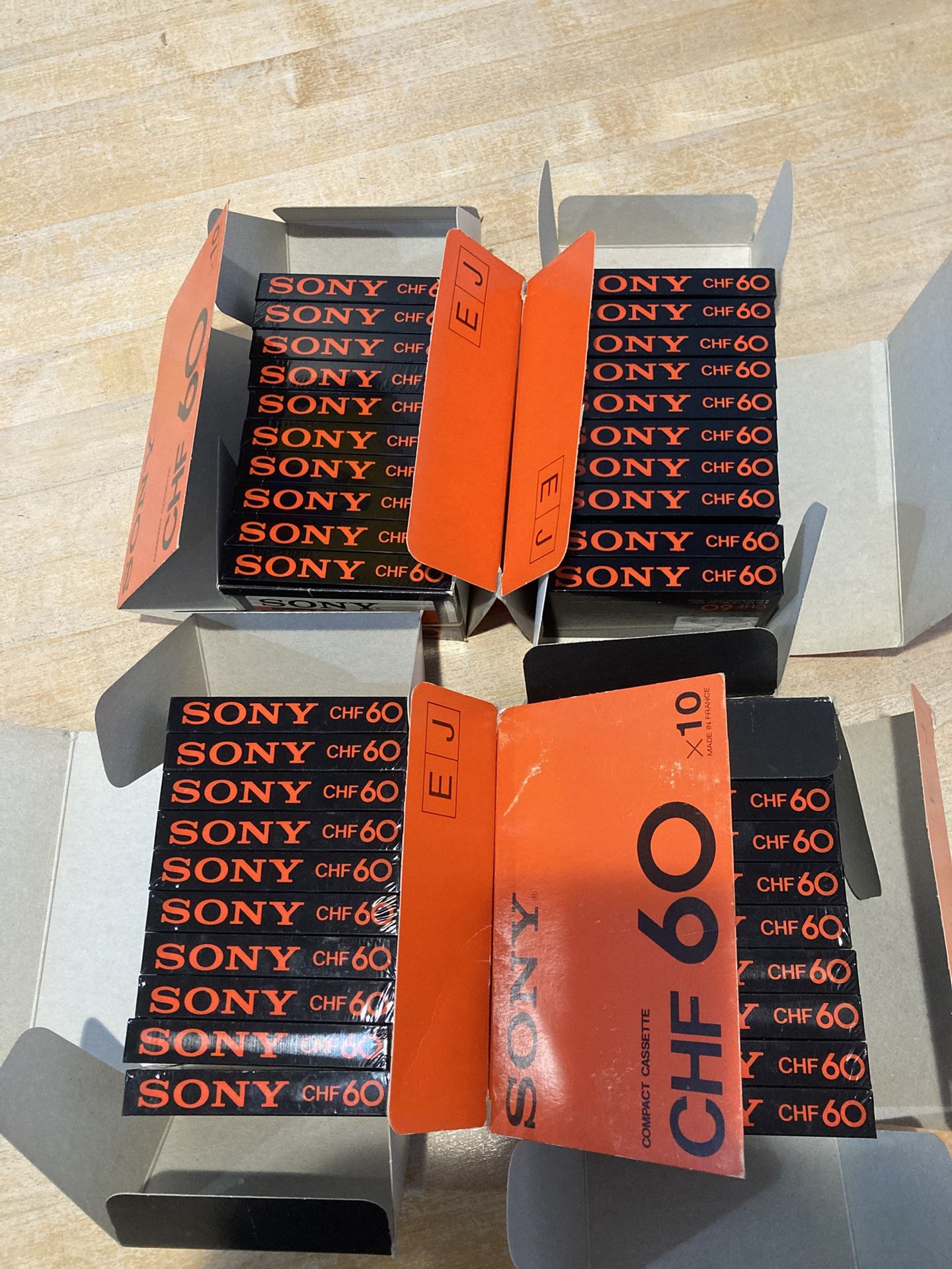 SONY CHF 60 AUDIO CASSETTE TAPES 10/BOX