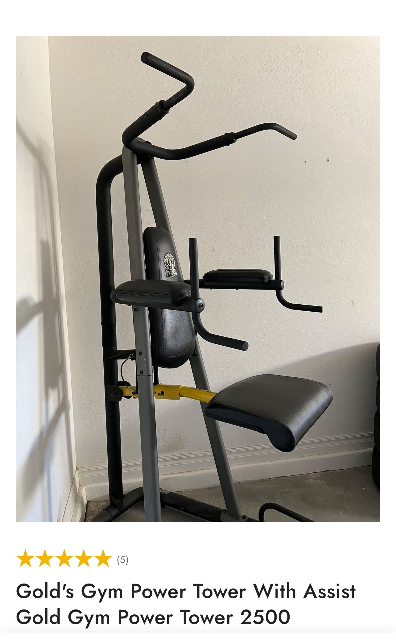 $60 obo Gold's Gym with Assisted Power Tower and 100 lbs Heavy Bag
