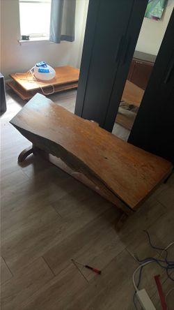 Antique wood coffee table
