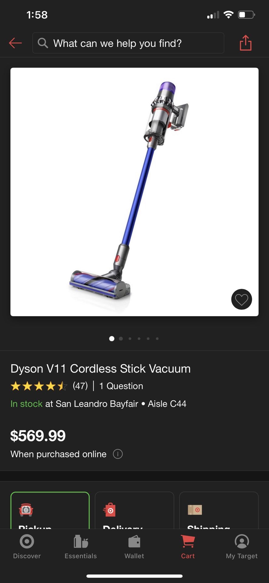 Dyson v11 Cordless Stick Vacuum