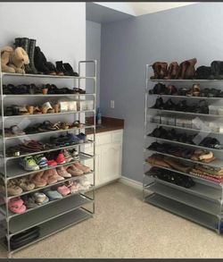 Brand New Gray Shoe Rack 10 Tier Organizer (still in the box sealed)