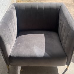 Grey Velvet Chair