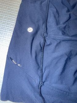 Lululemon Navy Reflective Running Leggings Tights Zip Pocket Size 8
