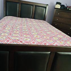 Queen Size bed Frame And Headboard (espresso Color)