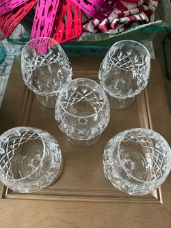 Crystal brandy snifter glasses