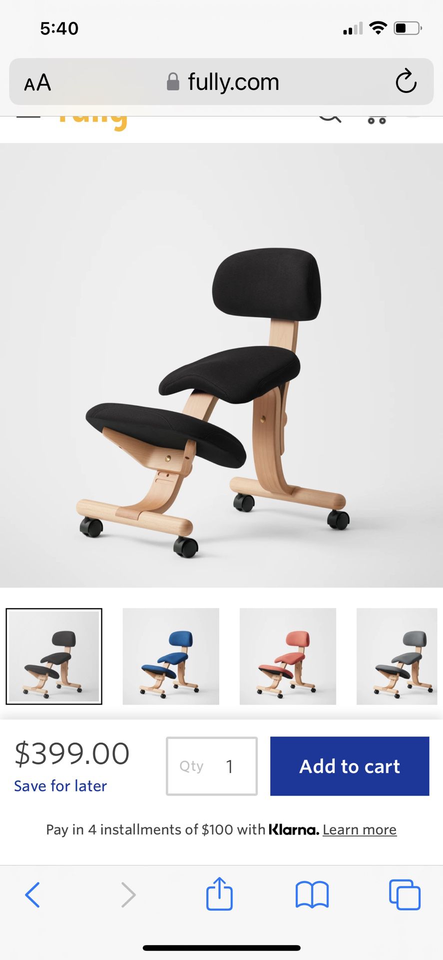 Fully Ergonomic  Kneeling Office Chair 