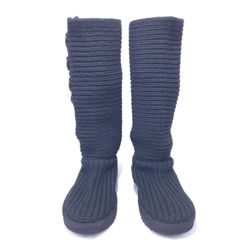 UGG Classic Cardy Women's Knit Tall Boots Black Size 5