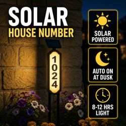 [NEW] Solar Address Sign LED House Number Light