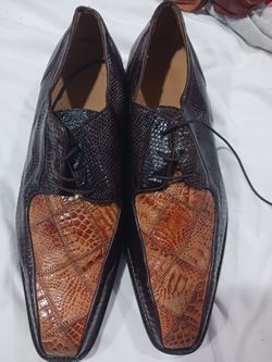 Belvedere Hand-made  authentic Alligator shoes size 12