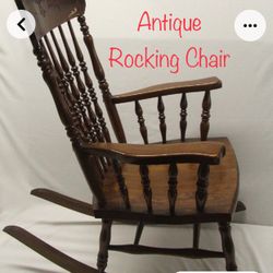 Antique solid wood Rocking Chair from 1930s