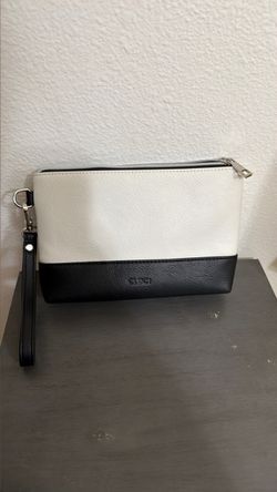 black and white purse