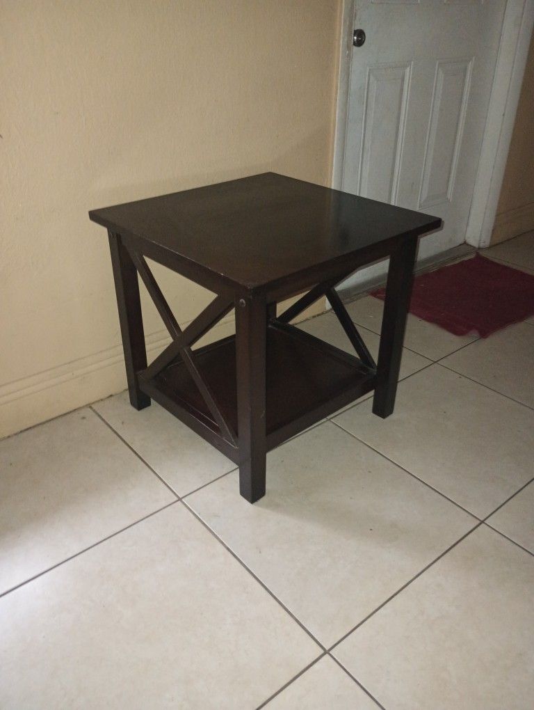 Two Mahogany End Tables 
