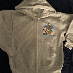 Christmas Mickey And Friends Kids Zip Up Hoodie 