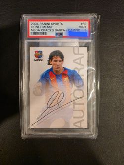 2004 Panini Mega Cracks Lionel Messi Rookie.