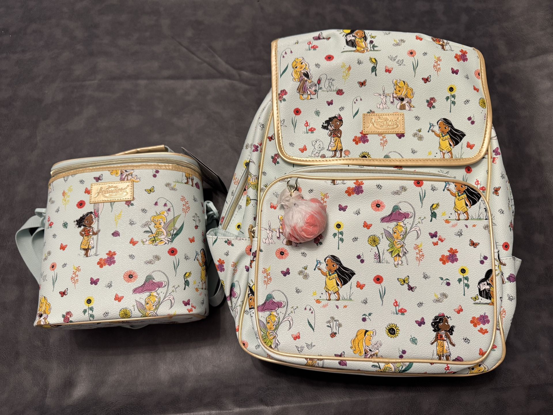 NWT Disney Animators Collection Mint Backpack & Lunch Tote Set