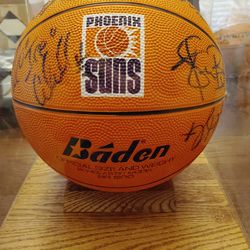 Autographed Phoenix Suns Basketball from 1992