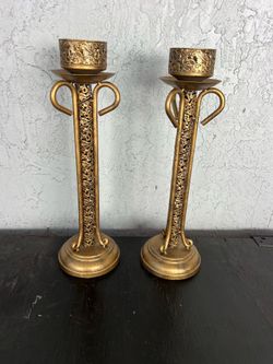 Set of 2 candle holder tall
