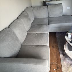 Gray L Shaped  Couch
