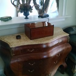 Marble Top Bombay Chest