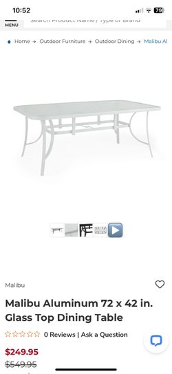 Large dining table (42 x70) brand new