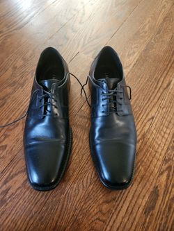 J.Murphy by Johnston & Murphy Black Cap Toe Oxfords Leather Dress Shoes-Size 11