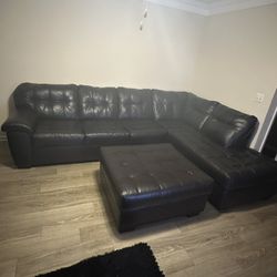 2 Piece Couch, Ottoman, Recliner