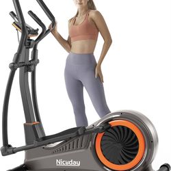 Elliptical Machine, Cross Trainer with Hyper-Quiet Magnetic Driving System, 16 Resistance Levels, 400LB Weight Limit