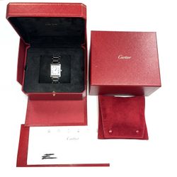 Cartier Tank Must Watch, Large Model, Steel Case And Bracelet, Quartz Movement, In Good Condition 