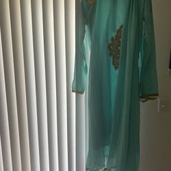 Pakistani Long Dress Blue 