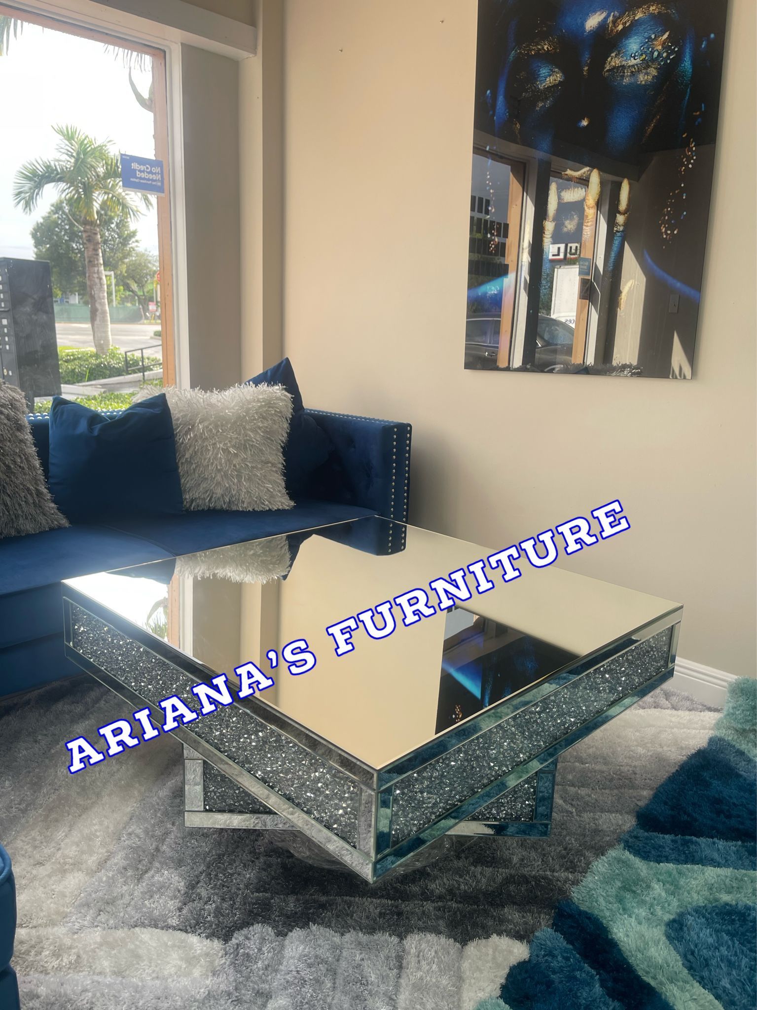 New 39x39 Coffee Table Encrusted Diamonds