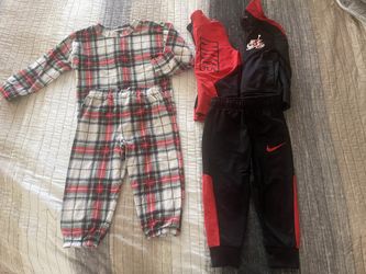 2 Nike Jackets With Matching Sweats & Set Of Pajamas