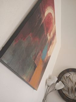 Abstract textured wall art painting