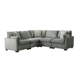 New Transitional 5-Piece Living Room Set MODULAR 5PC LIVING ROOM SET IN NOVA GREY