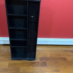 Book shelf with CD rack