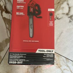 Milwaukee  Chainsaw  14”  Top Handle. Model 2826-20T.     Tool Only 