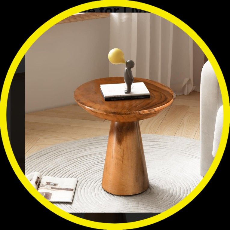 JOLLYMER Mushroom Side Table, 
