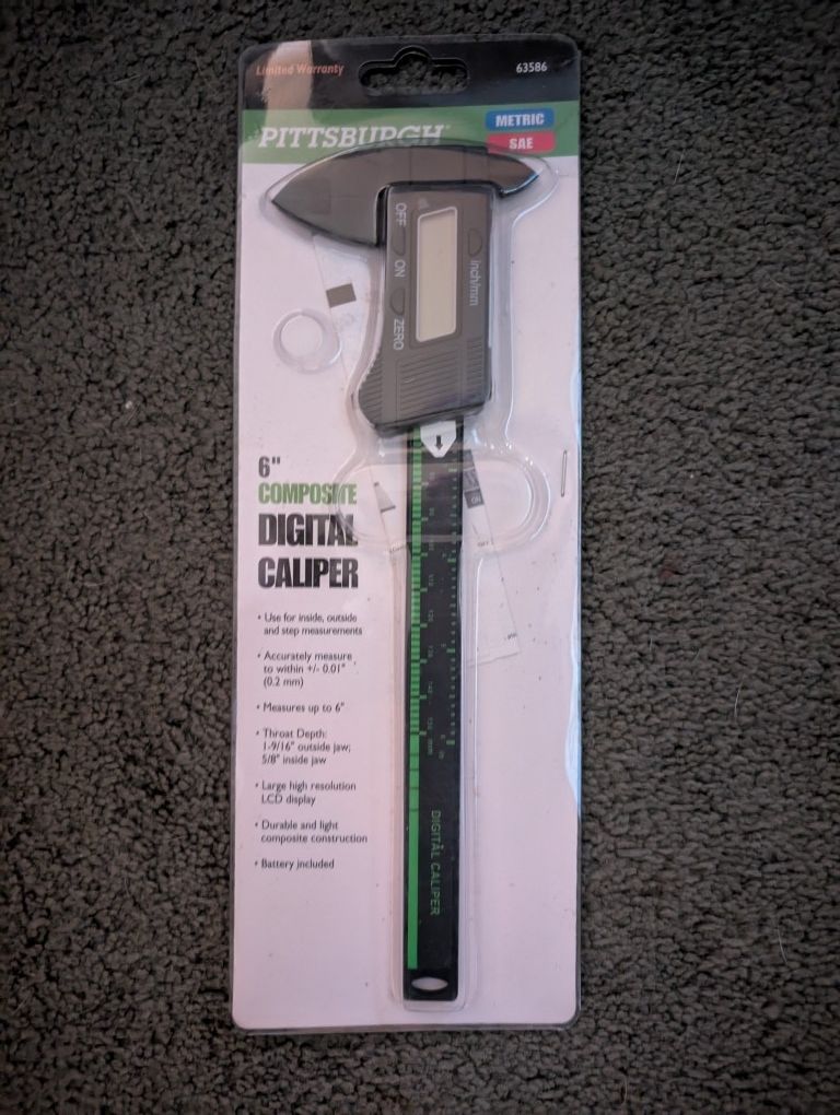 Pittsburgh Composite Digital Caliper 6"