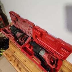 (2) Milwaukee Corded Electric 15amp Super Sawzall's