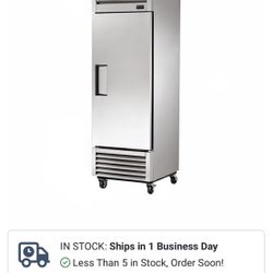 True TS-23-HC - Stainless Steel Reach-In Refrigerator - One Door, 23 Cu. Ft., Right Hinge