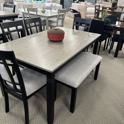 6pc Dining Room Table Set 