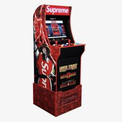 Arcade1UP x Supreme Mortal Kombat Arcade Machine. Built And Ready To Play 